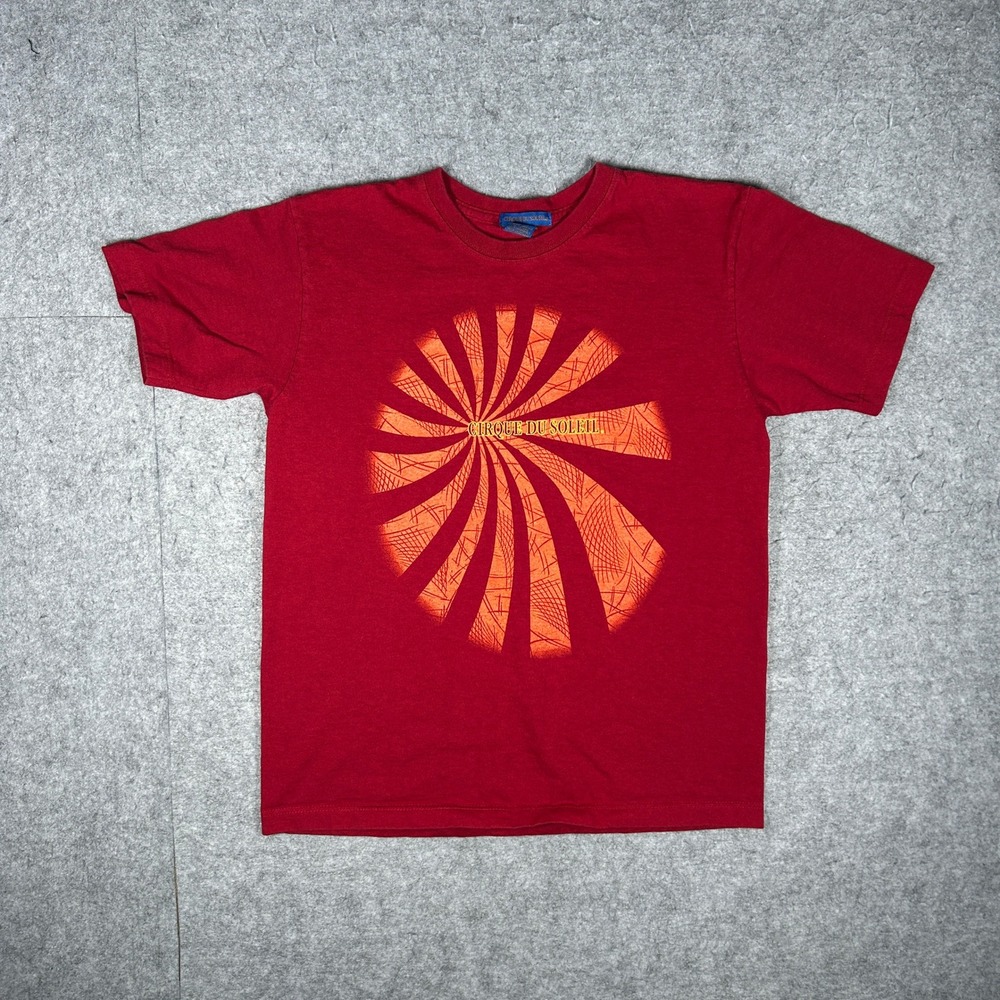 Cirque Du Soleil T Shirt Mens L Red Graphic Tee Short Sleeve Cotton Souvenir